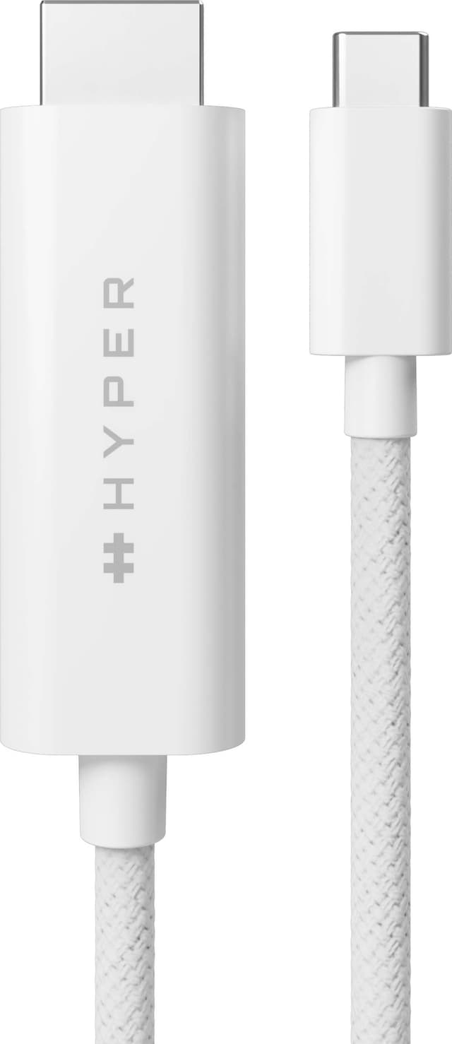 Hyper HyperDrive HDMI til USB-C kabel 2,5 m (hvid)