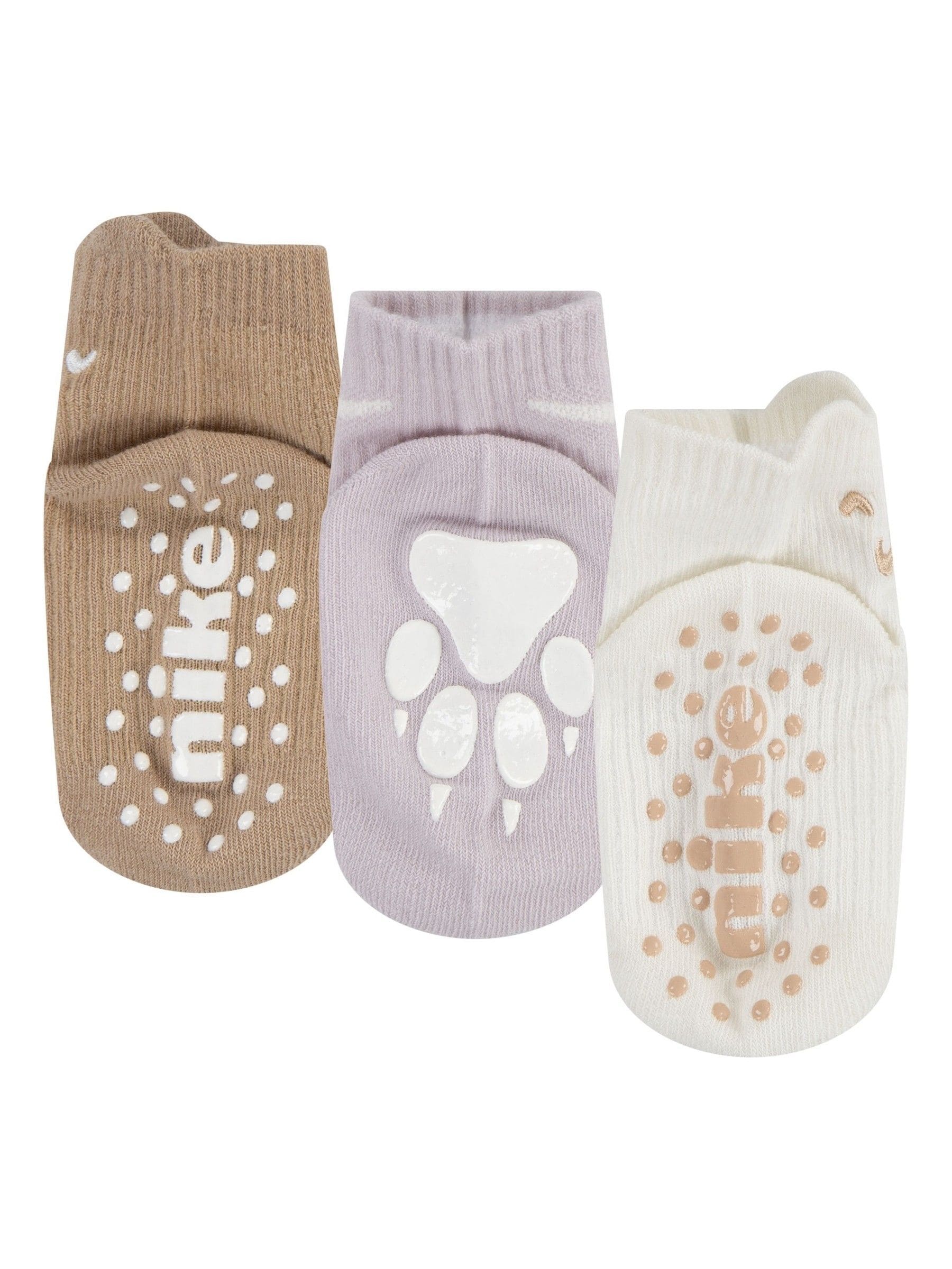 Nike Infant Cosy Comfort Ribbed Gripper Socks 3 Pack