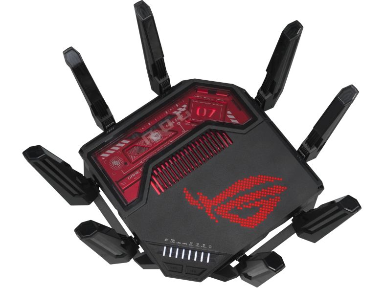 ASUS ROG Rapture GT-BE19000 Ultraschnelles WiFi 7 (802.11be) mit neuen 320-MHz-Kanälen im 6-GHz-Band