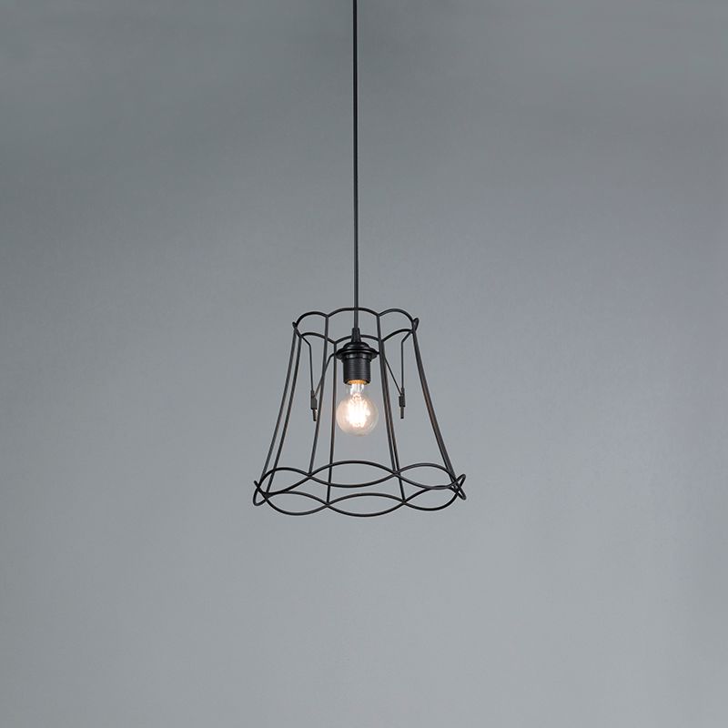 Retro hanglamp zwart 30 cm - Granny Frame