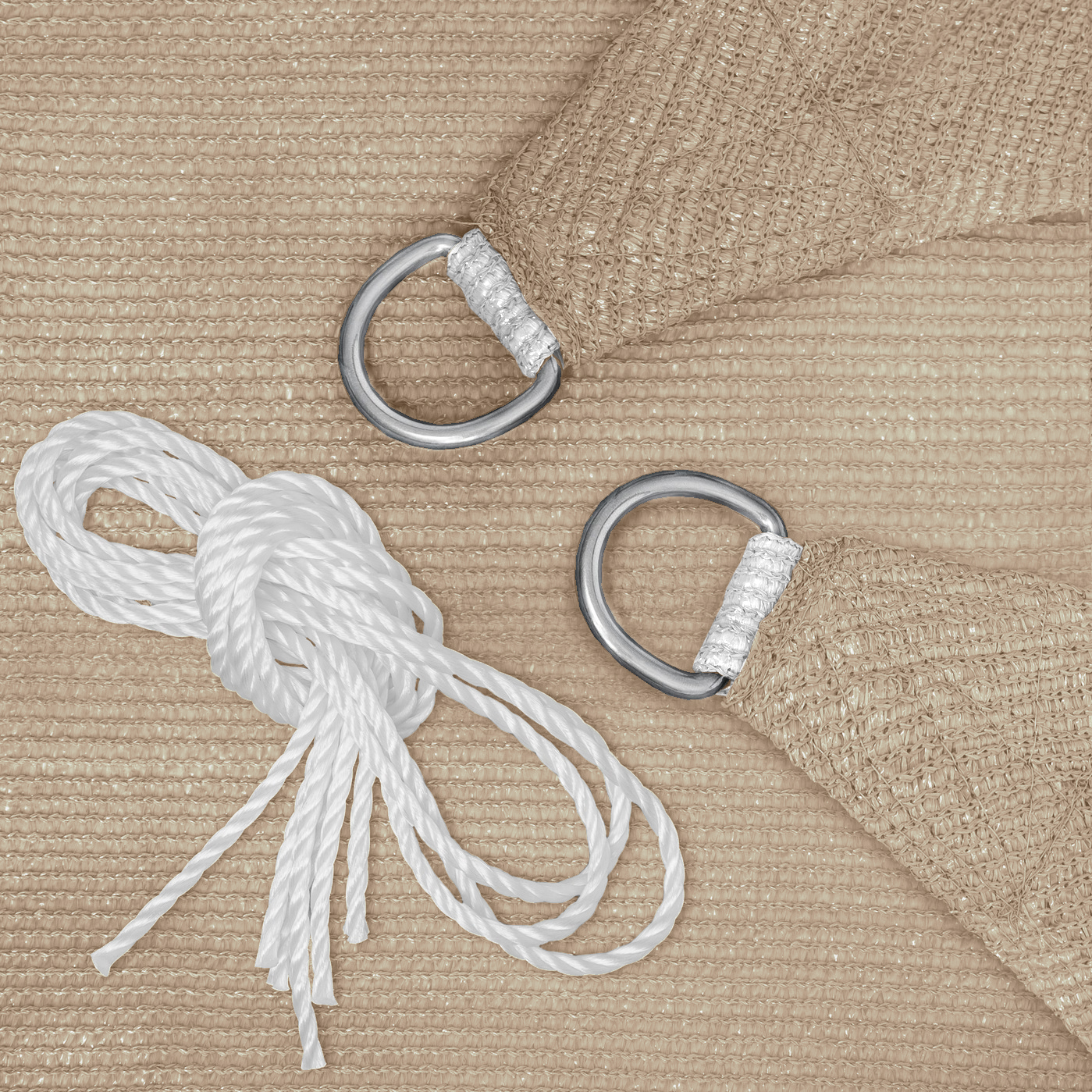 Sonnensegel Dreieck 5 x 5 x 5 m beige
