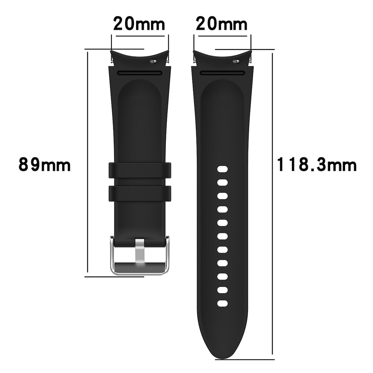 Silikon ensfarget armbåndsurrem for Samsung Galaxy Watch Brun S