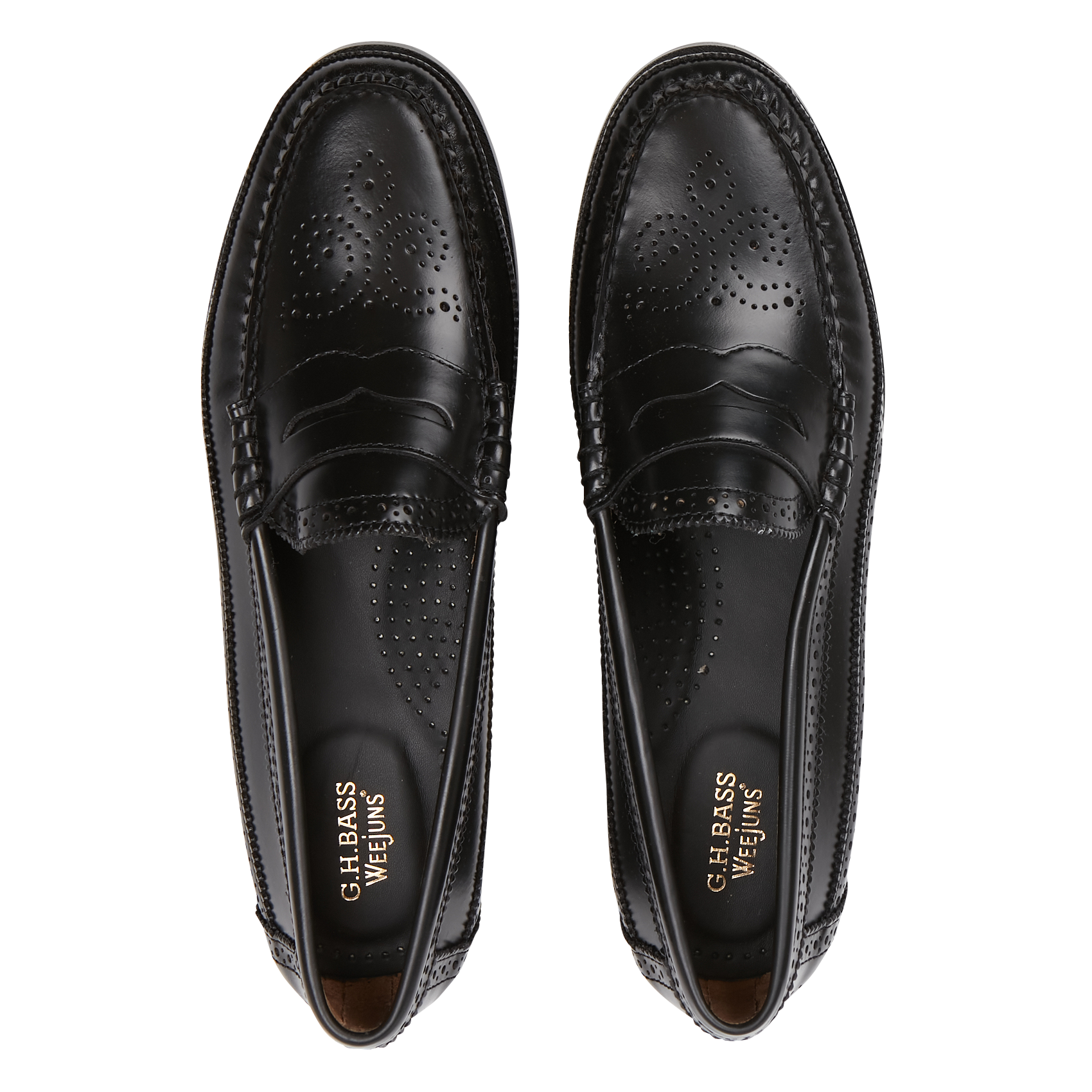 PENNY BROGUE - Mocassins en cuir| Noir