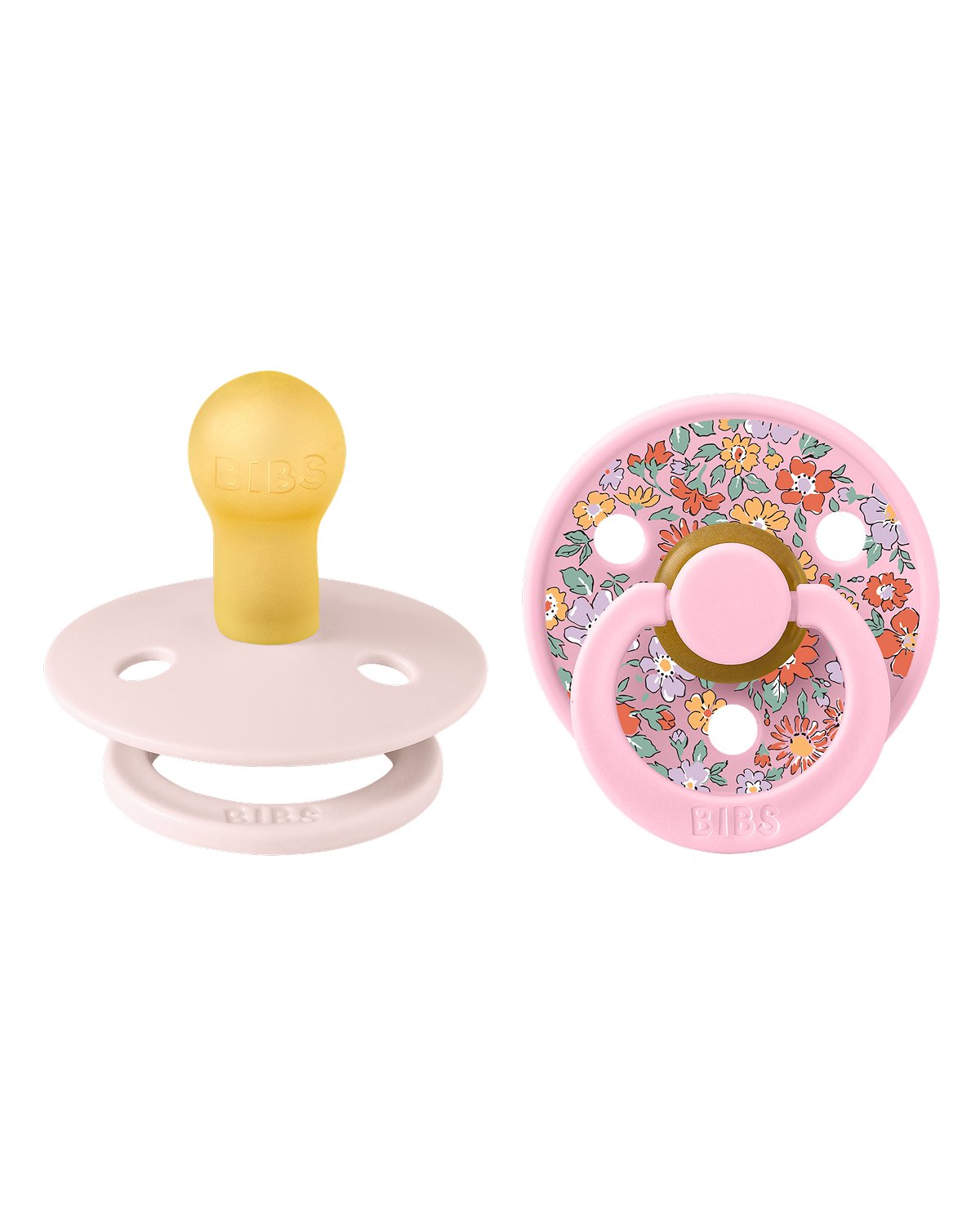 BIBS x Liberty Smokk 2pk, Round – Rund, Naturgummi