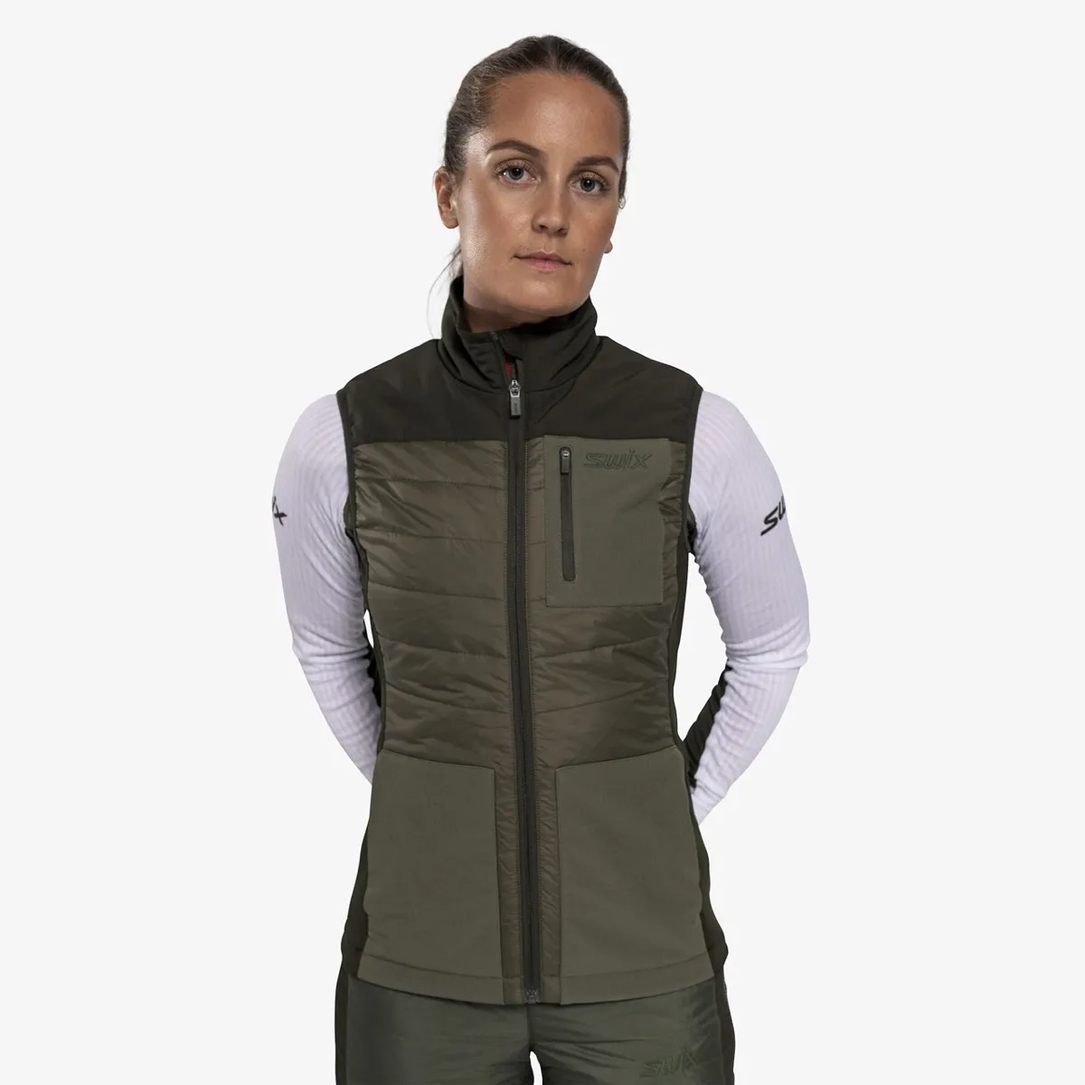 Swix Women's Horizon Primaloft Vest Olive/Dark Olive