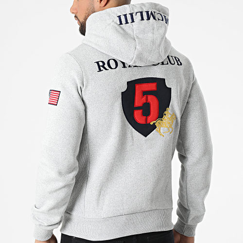 Sweat Zippé Capuche Gantub Gris Chiné