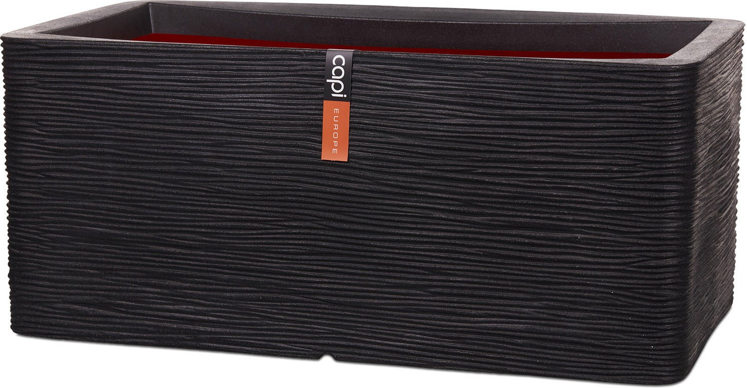 Capi Europe plantenbak Nature-Rib zwart 73 x 39 x 32 cm