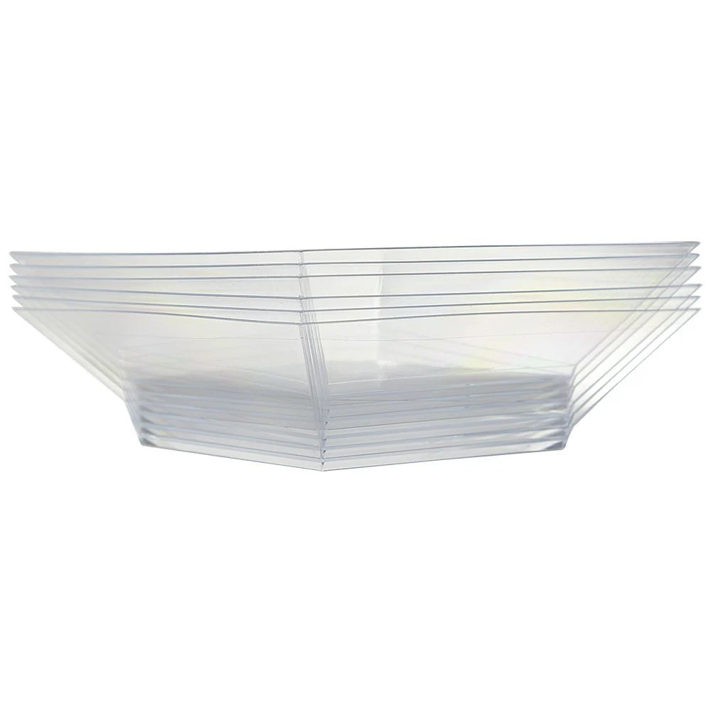 Saladier plastique carré transparent 22x22xH6,2 cm x12