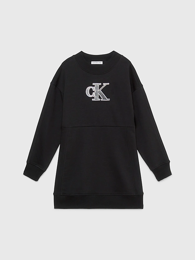 Vestido moletom folgado com logo
