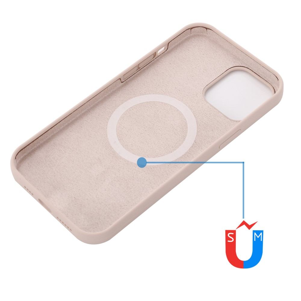 iPhone 15 Pro Max MagSafe Silikon Case Hülle - Rosa