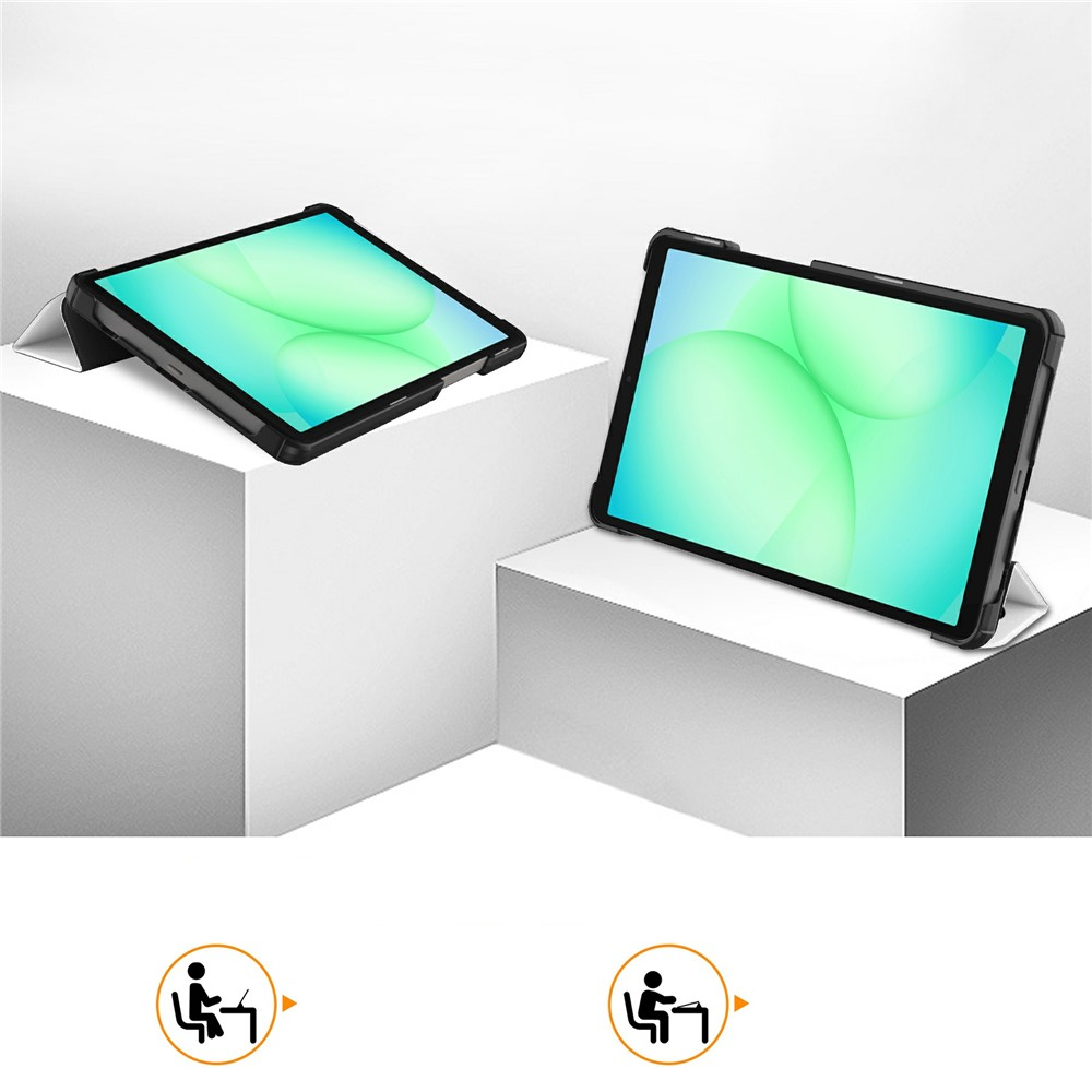 Samsung Galaxy Tab A11 / A9 Leder Tasche Smart Cover Schutzhülle - Good Night