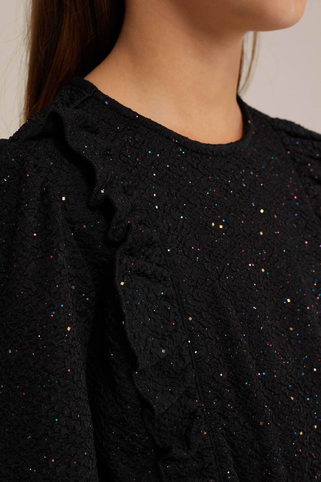 WE Fashion zwart glitter