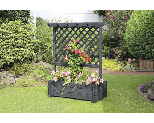 Bloembak met trellis, promadino hout, 102 x 65 x 140 cm, antraciet