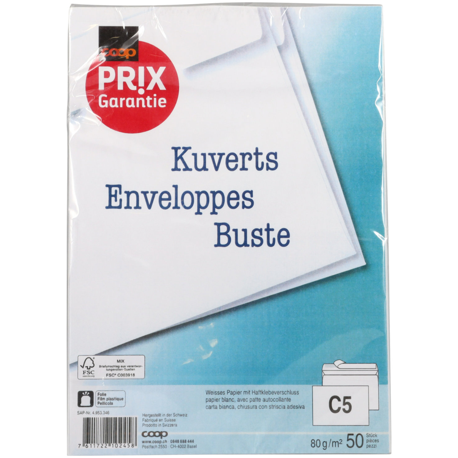 Prix Garantie Kuvert C5 50 Stück