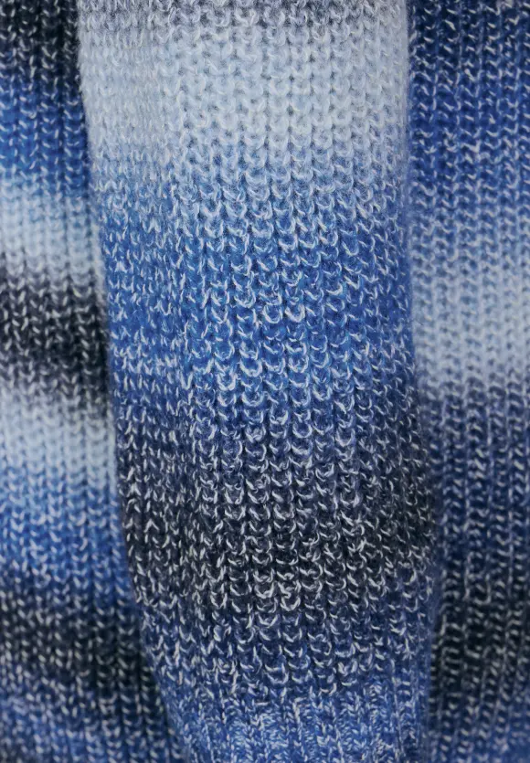Gestreifte Strickjacke - intense gentle blue melange