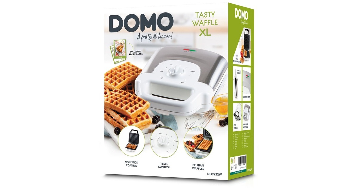 DomoWafelijzer 'Tasty Waffle' DO9222W  (Wit)