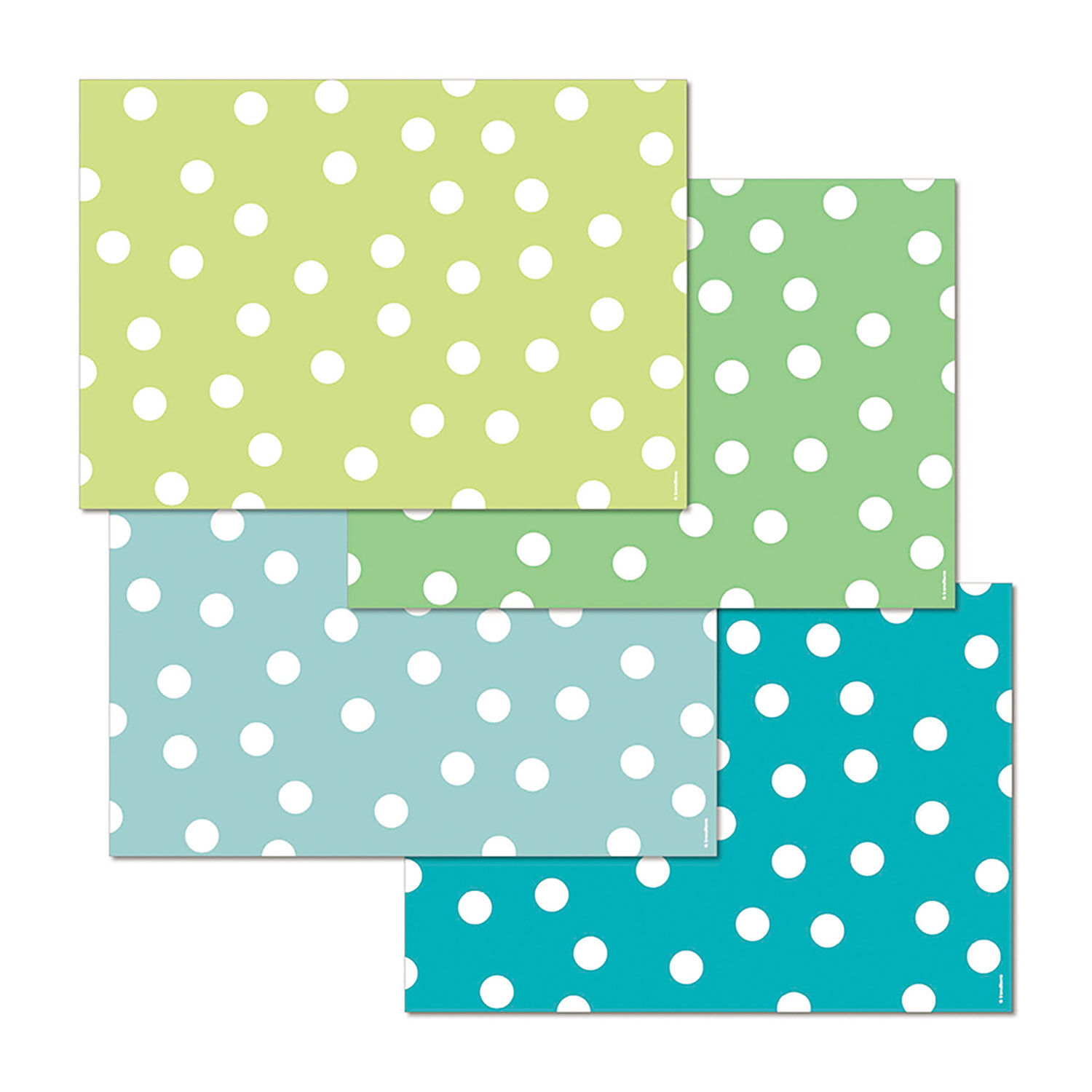 Papiertischset Polka Aqua