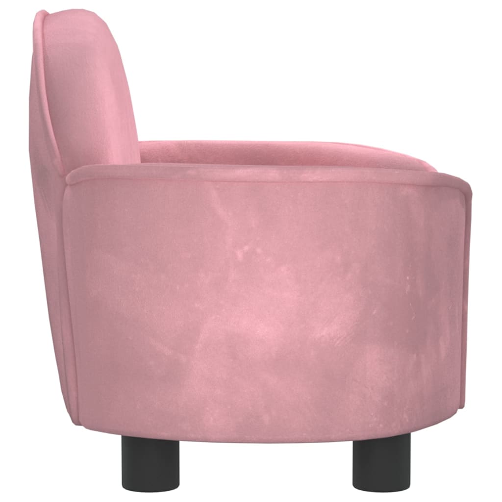 Cama para cães vidaXL em veludo rosa, 66x40x45 cm