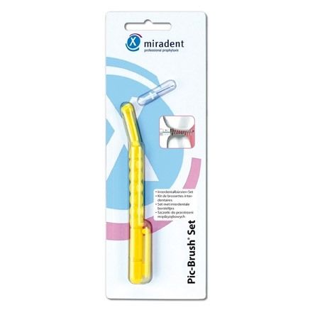 miradent Pic-Brush® Set gelb x-fine transparent 1,8 mm