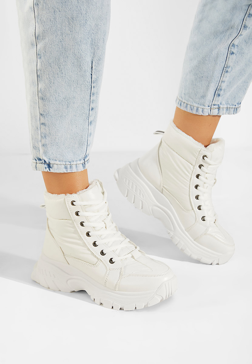 Baskets montantes blancs Macey