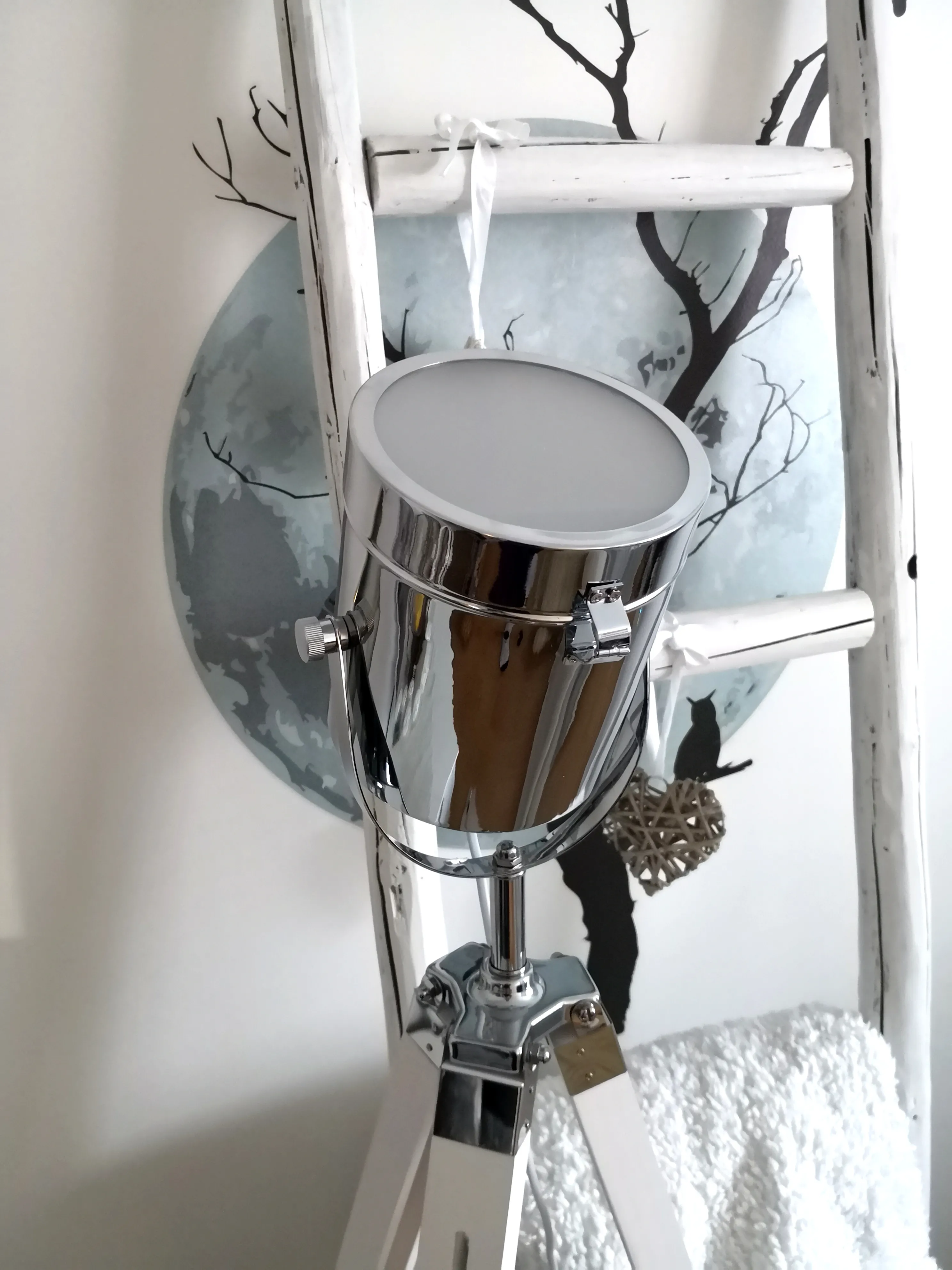 Staande lamp ALZETTE Dennenhout Wit