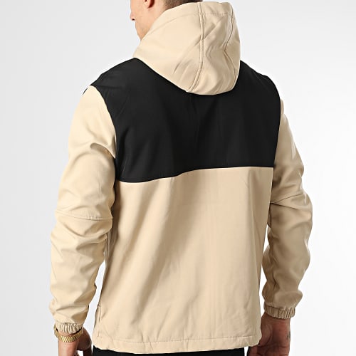 Veste Zippée Capuche E340 Beige Noir