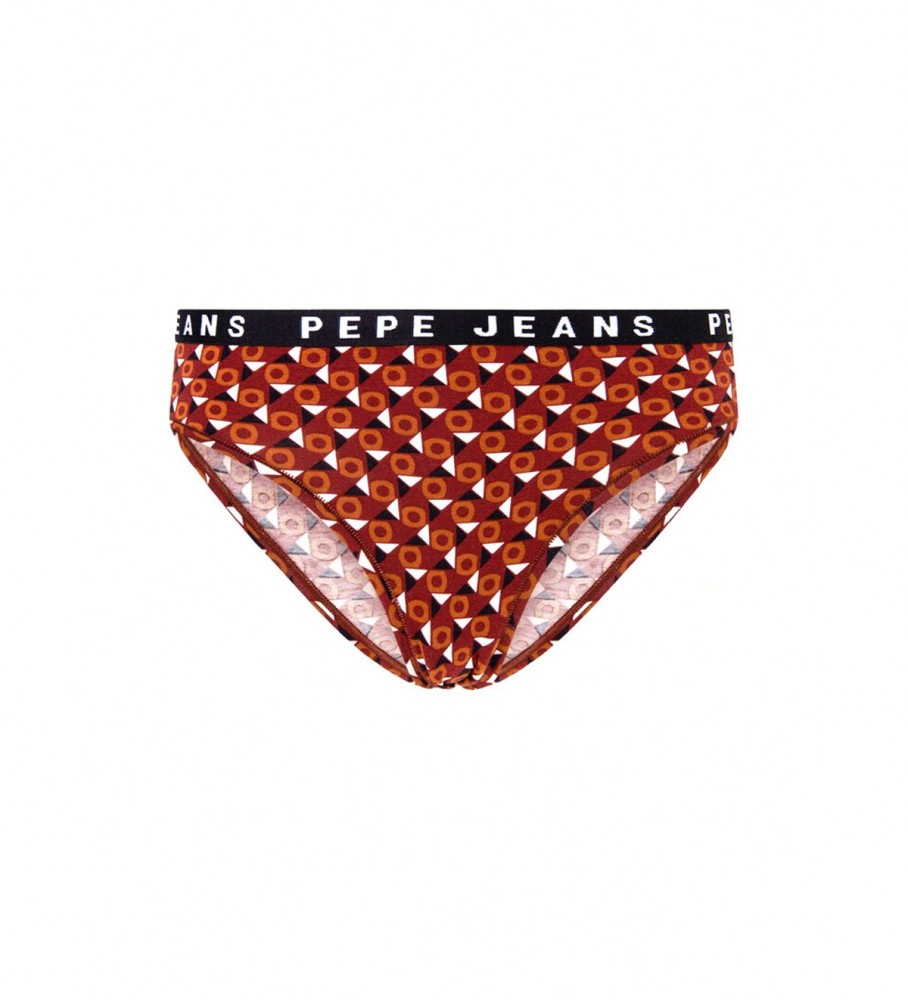 Calcinha geométrica bordô da Pepe Jeans