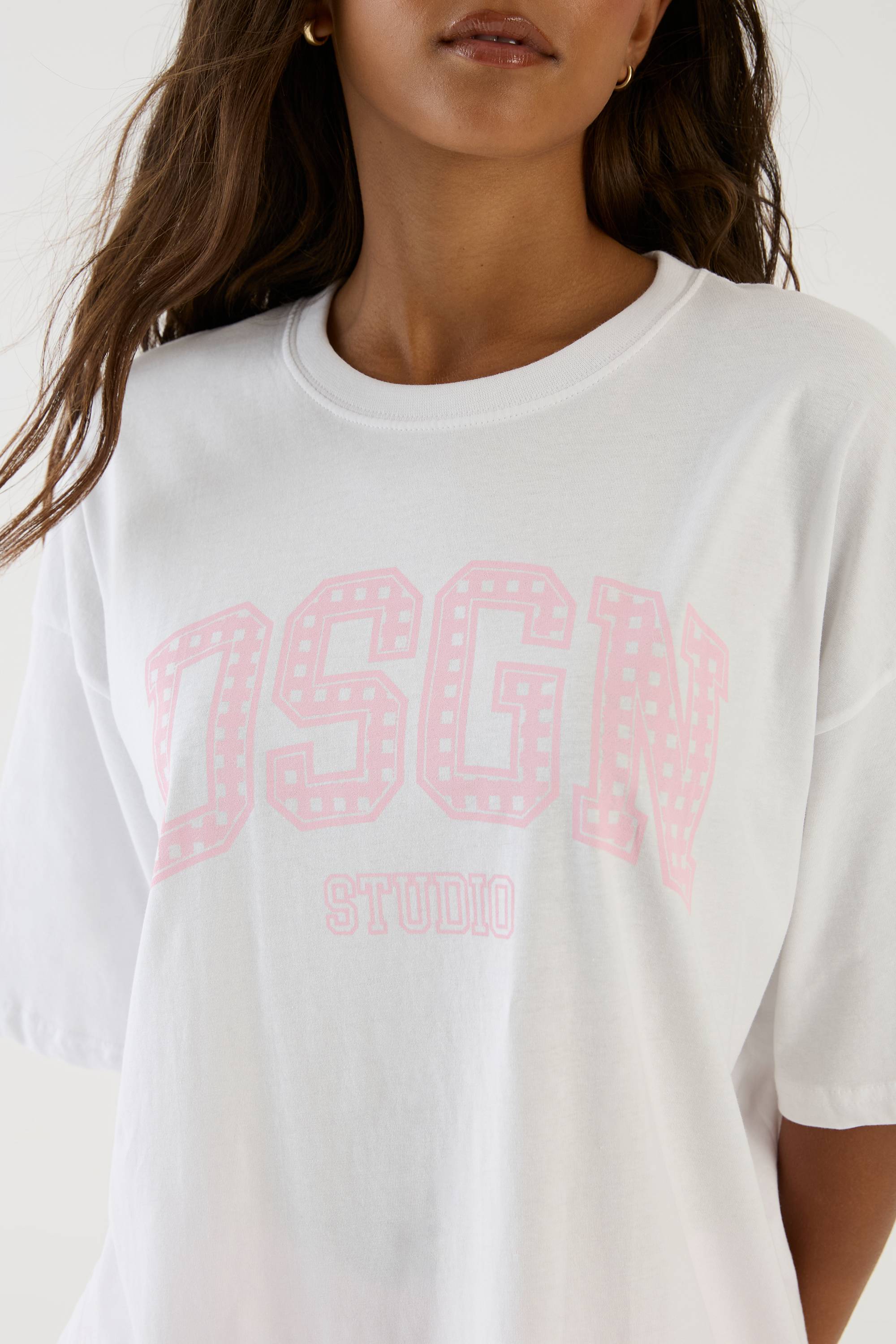T-shirt Oversize À Imprimé Vichy Collegiate Dsgn Studio