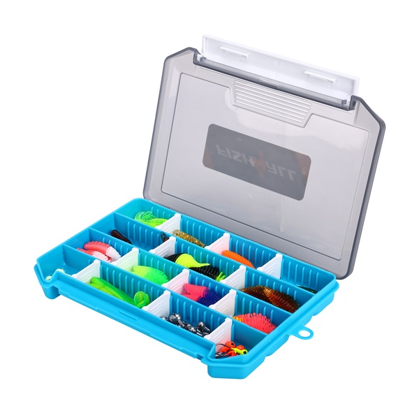 Boîte de leurres souples Fish4All Trout Softbait Box (97 pcs)