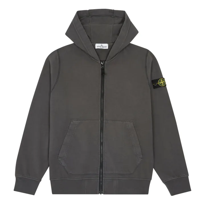 Stone Island Sweat Zippé Logo | Bleu gris