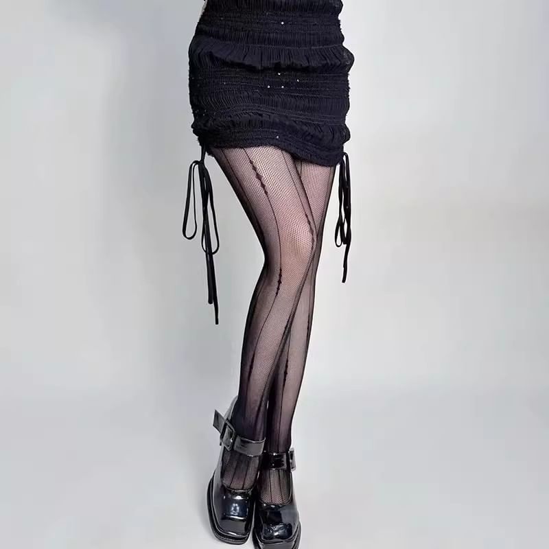 Romilan - Gestreepte visnetpanty