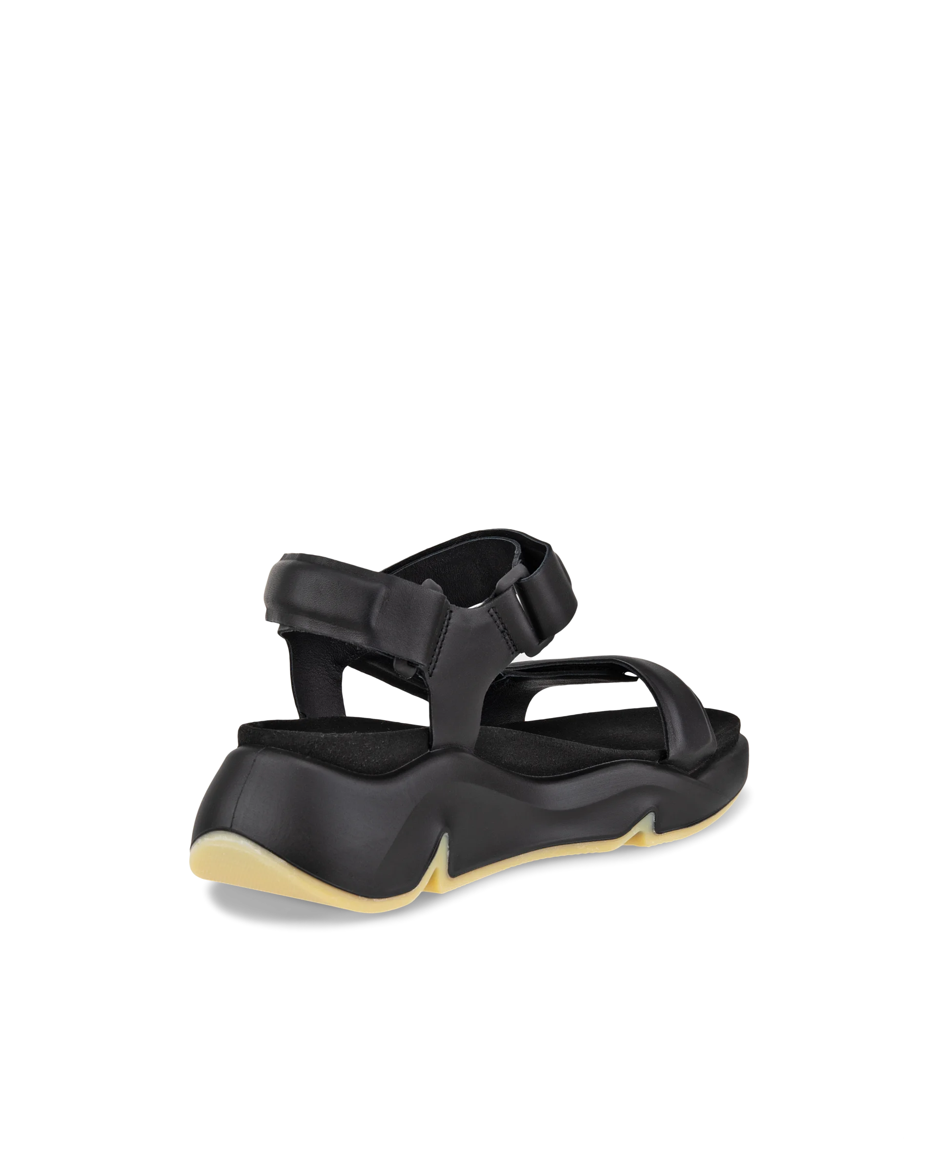 ECCO CHUNKY SANDAL Damen Ledersandale mit Plateau Schwarz