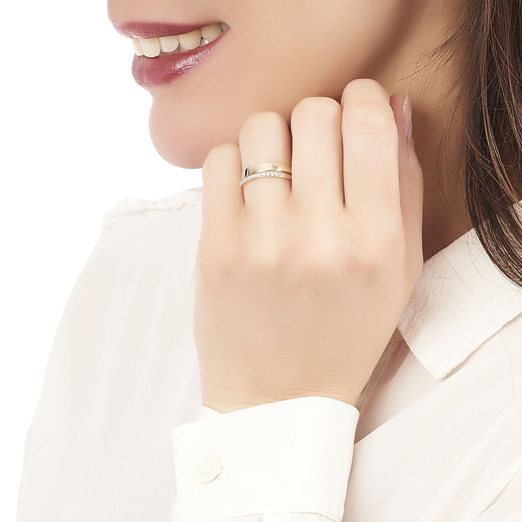 Bague Katiana Or Jaune Oxyde De Zirconium