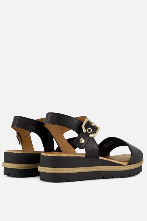 Tamaris Sandalen zwart Leer