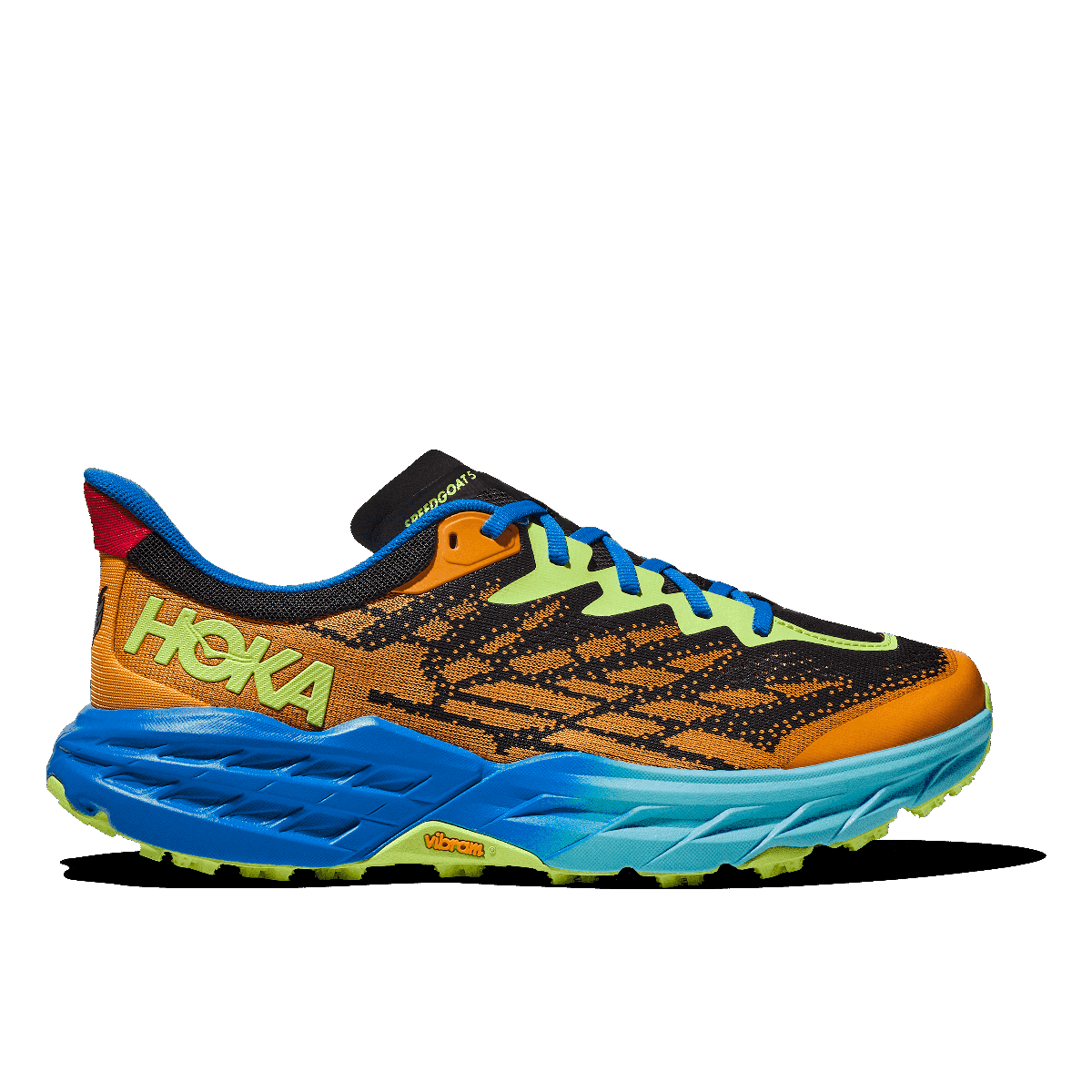 hoka speedgoat 5 trail loebesko herre 38 1123157 solar flare diva blue