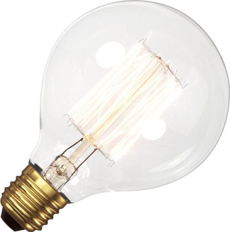 Kooldraadlamp - Globelamp - Goudkleurig - Grote Fitting E27 - 40W - 95mm