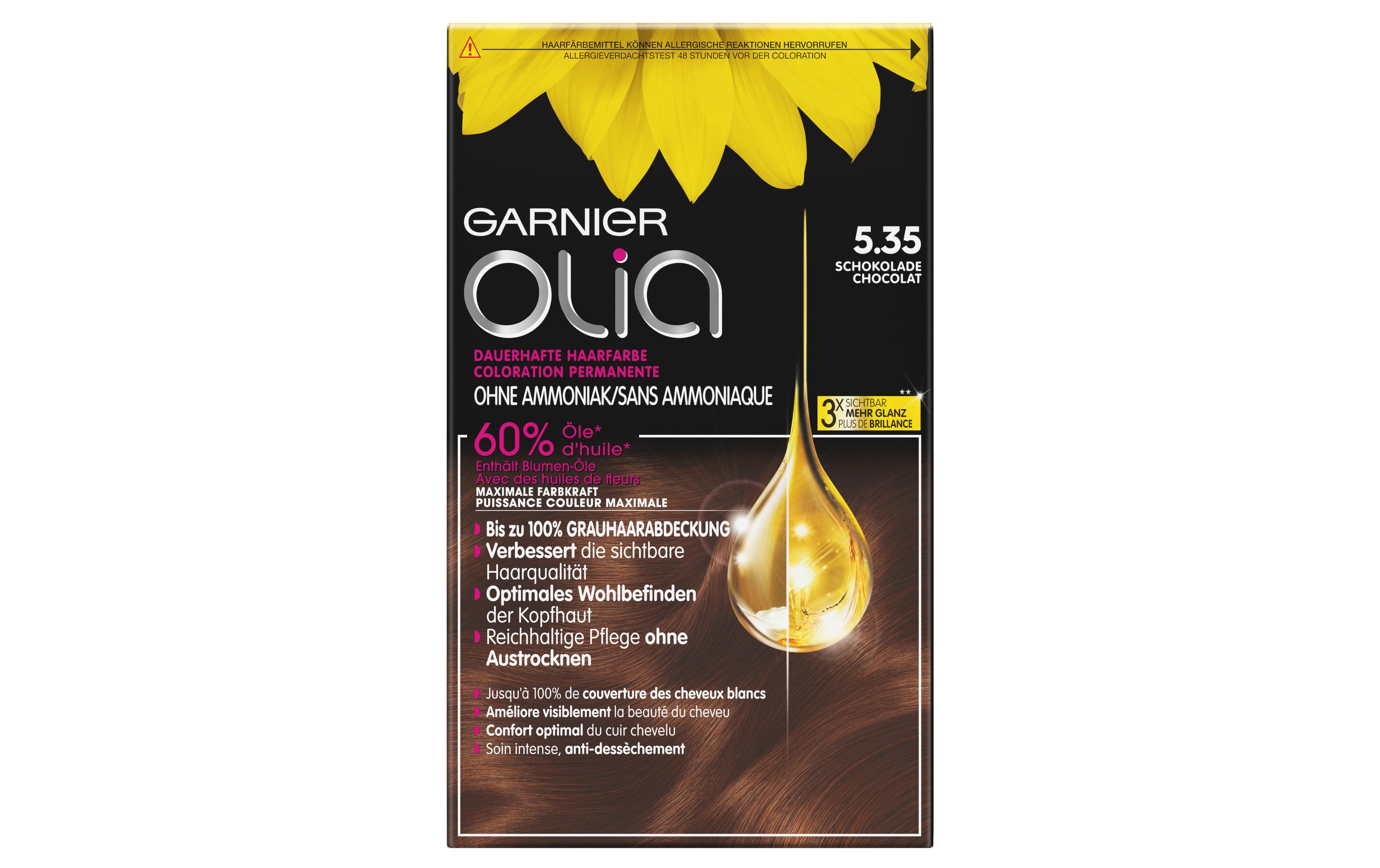 Haarcoloration Olia 5.35 SchokoladeDauerhafte Haarfarbe ohne Ammoniak
