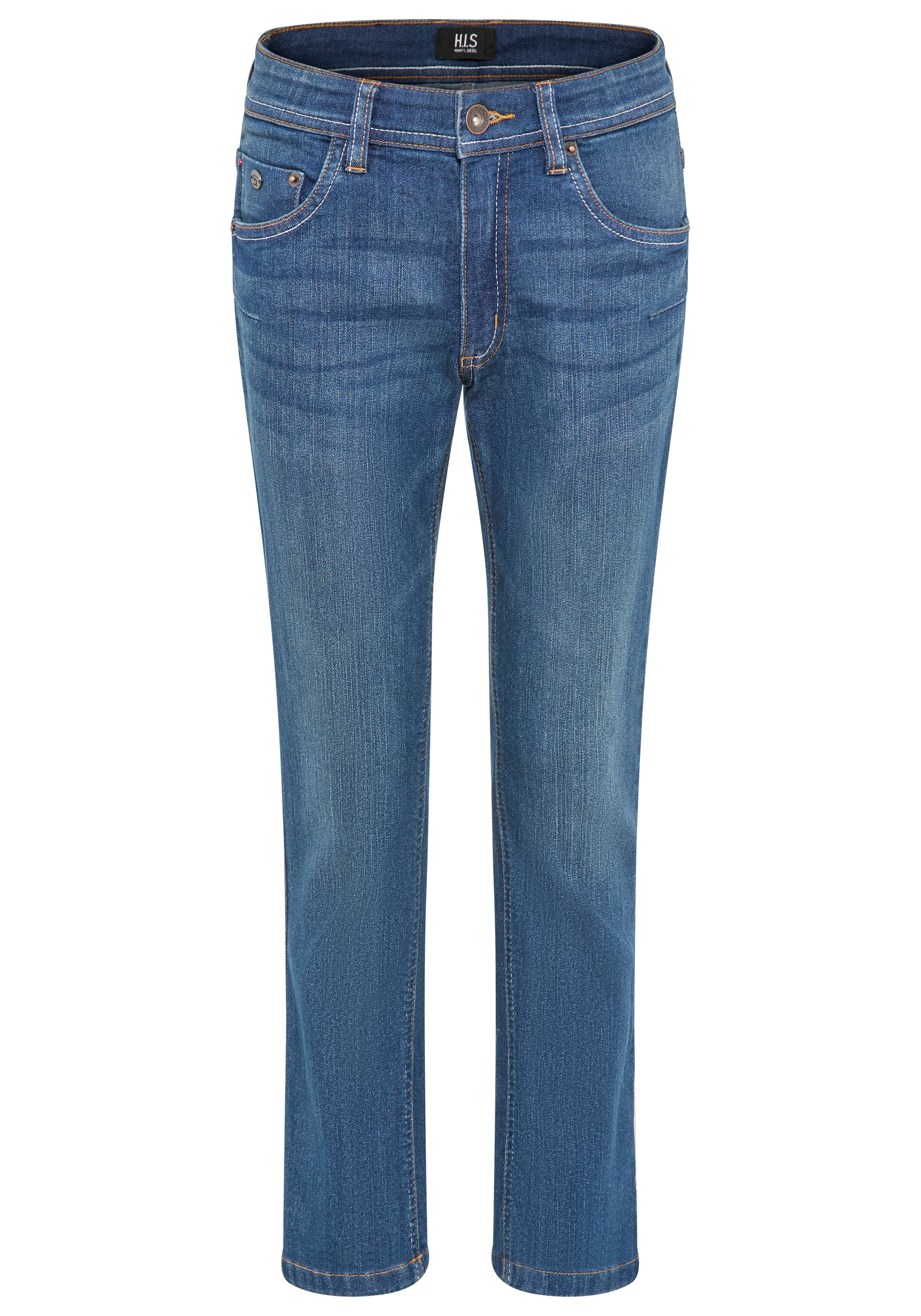 H.I.S Relax-fit-Jeans »Stretchjeans in gerader Form«, NEU: H.I.S für TEENS! Gerade Jeans in authentischer Waschung