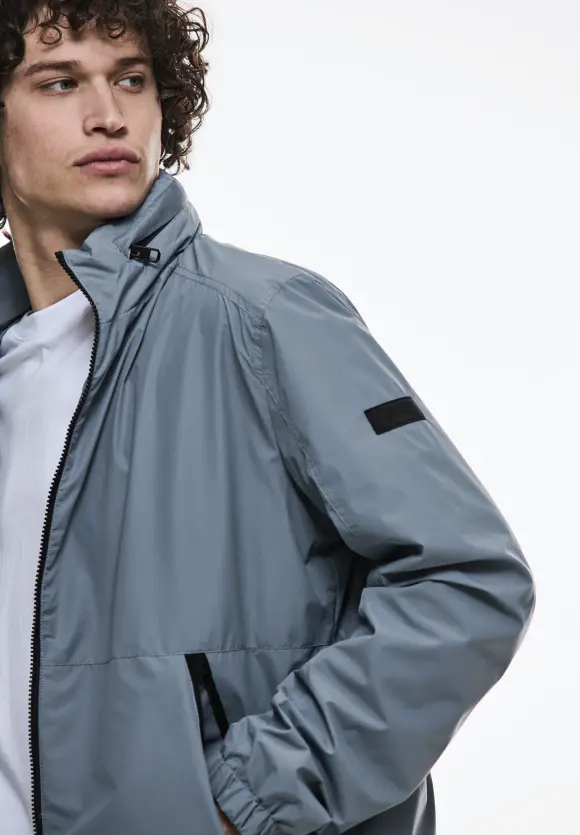 Windbreaker mit Stehkragen - dawn blue