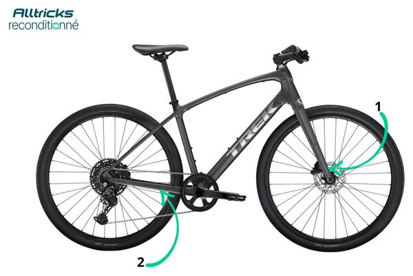 Vélo Fitness Trek FX Sport 4 Shimano Cues 10V 700 mm Gris Lithium - Produit Reconditionné