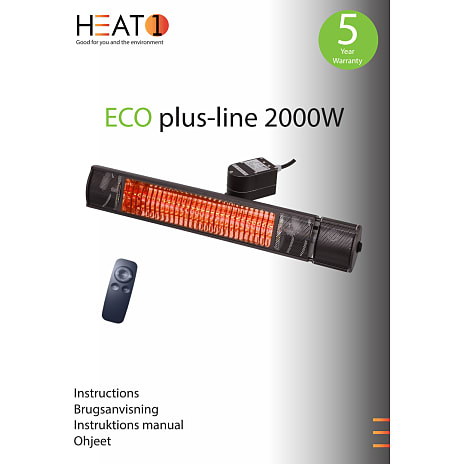HEAT1 Terrassevarmer Oscillation 2000W
