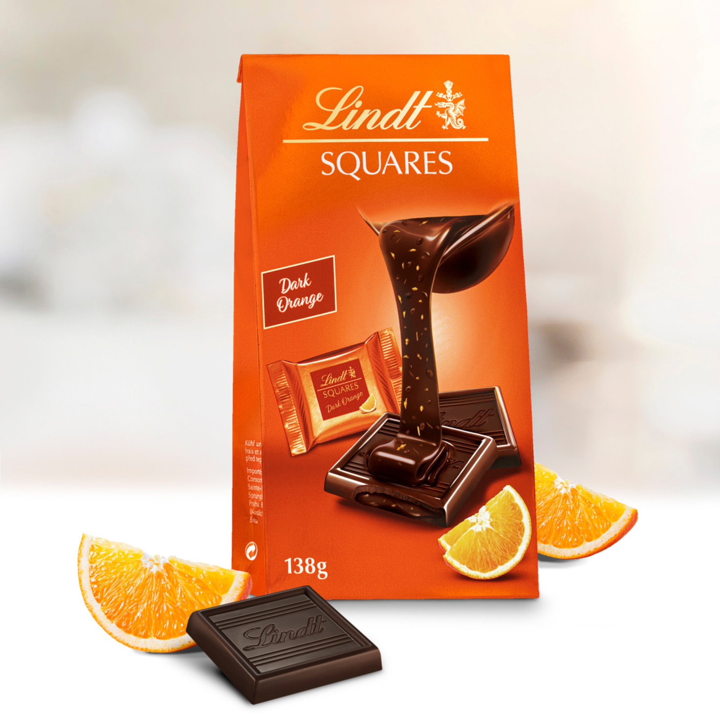 Lindt Squares Dark Orange