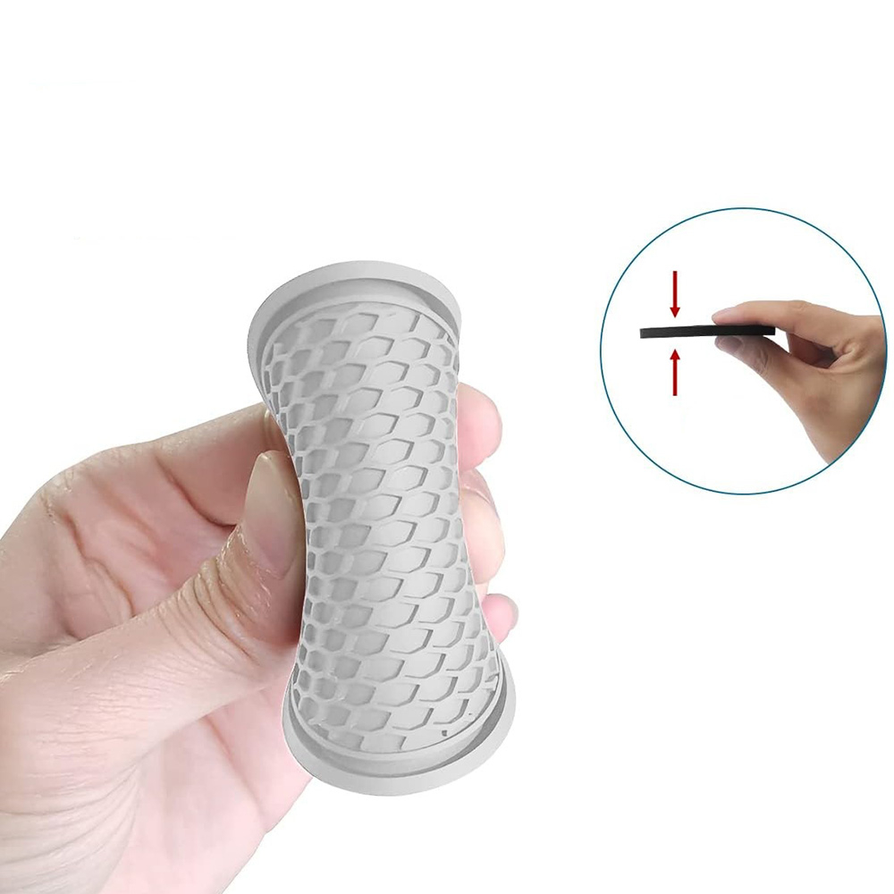 (4er Set) Ø7cm Auto Anti-Rutsch Getränke Untersetzer KFZ Accessoire - Grau