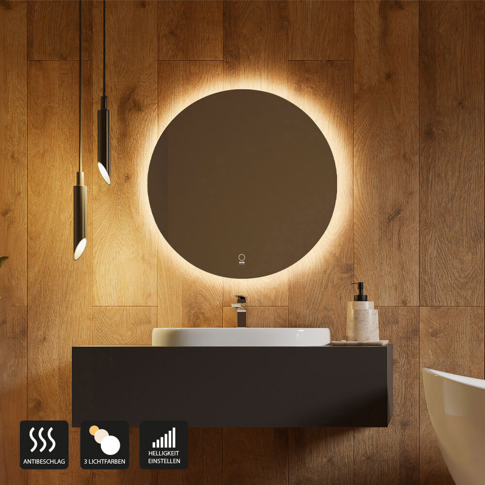 HOME DELUXE Badkamerspiegel - LED Verlichting - Anti Condens - 100 cm