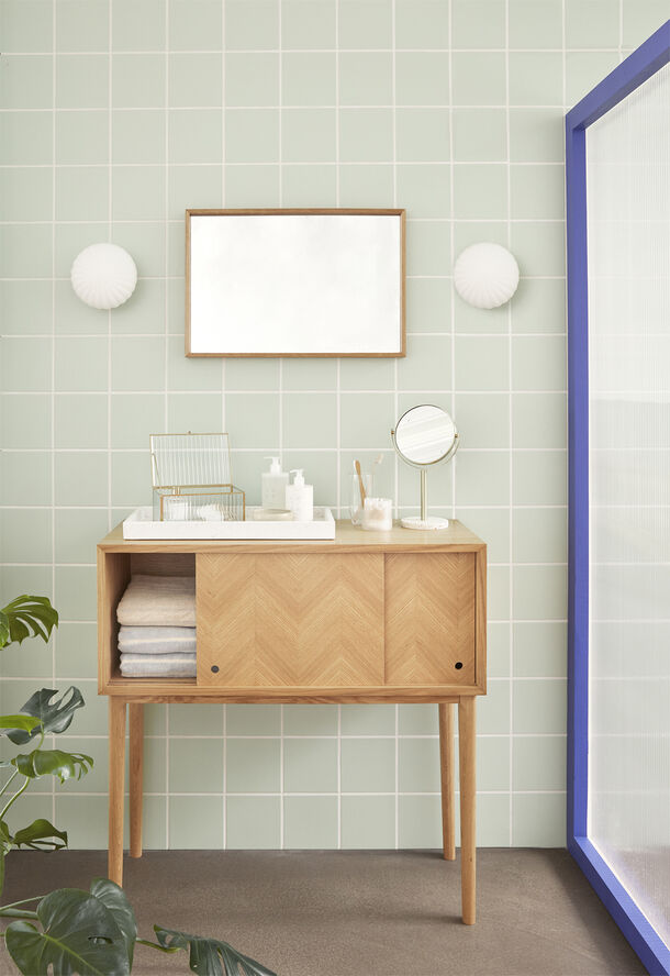 Hübsch Kumu Wall Lamp Ø18 Messing/hvid