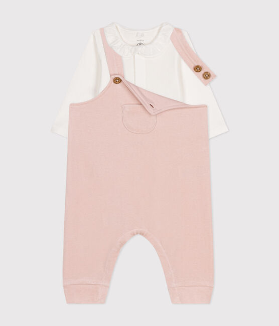 Ensemble salopette en velours bébé
