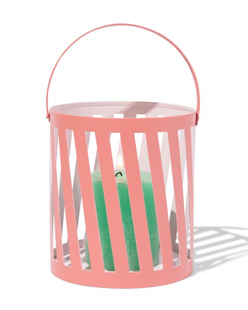 lanterne métal Ø13x14.5 corail