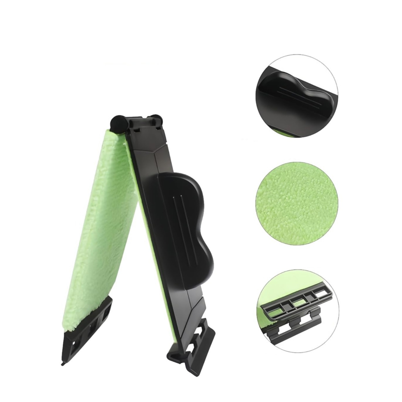 Gitarren Mikrofaser Saiten Reiniger Griffbrett Reinigungstuch für Gitarre / Bass / Ukulele - Schwarz / Grün