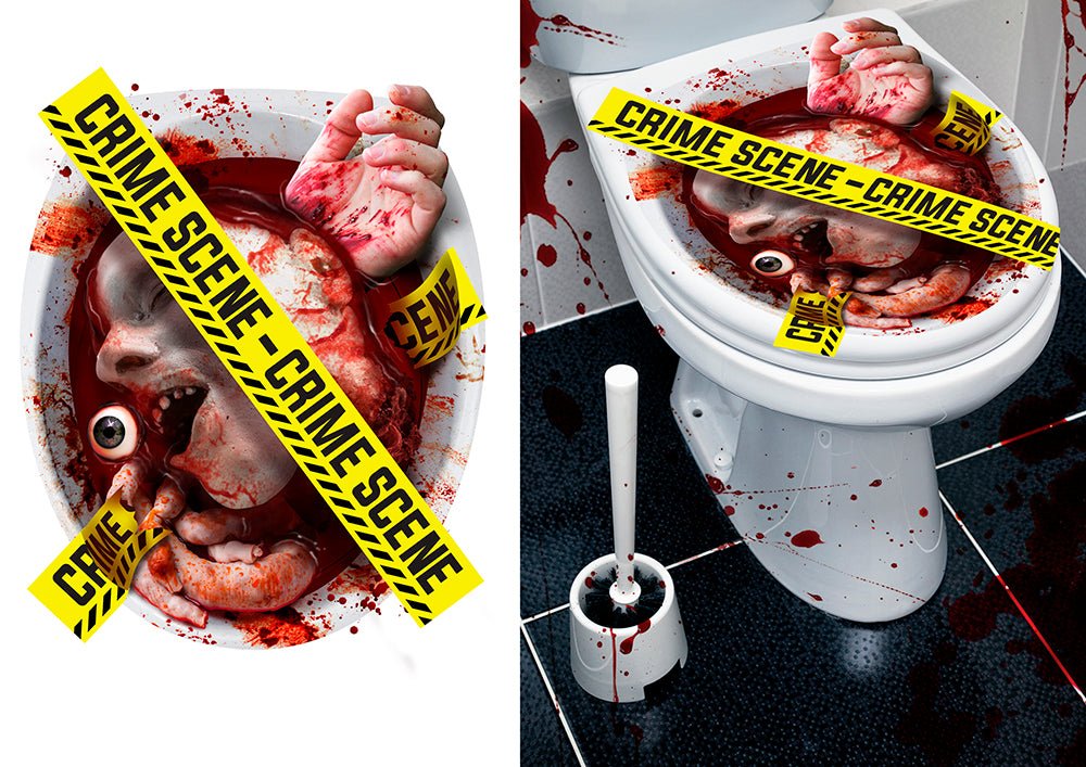 Halloween WC sticker Crime Scene Toilet 40cm