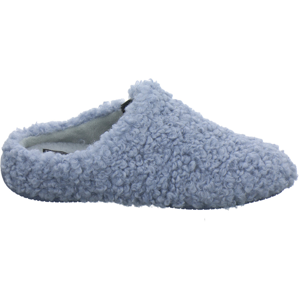 Verbenas Hausschuhe Damen Damen York Curly Hellblau